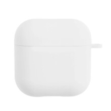(White)Dustproof Soft Silicone Wireless Bluetooth-compatible Earphones Case Protective Cover for Airpods Pro 4
