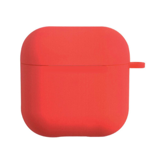 (Red)Dustproof Soft Silicone Wireless Bluetooth-compatible Earphones Case Protective Cover for Airpods Pro 4