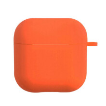 (Orange)Dustproof Soft Silicone Wireless Bluetooth-compatible Earphones Case Protective Cover for Airpods Pro 4