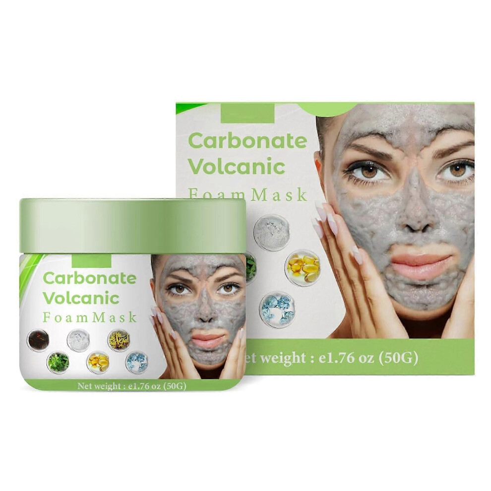 (2 Pcs) Carbonate Volcanic FoamMask,Carbonated Bubble Clay Mask, Deep Purifying Bubble Mask Volcanic for Face