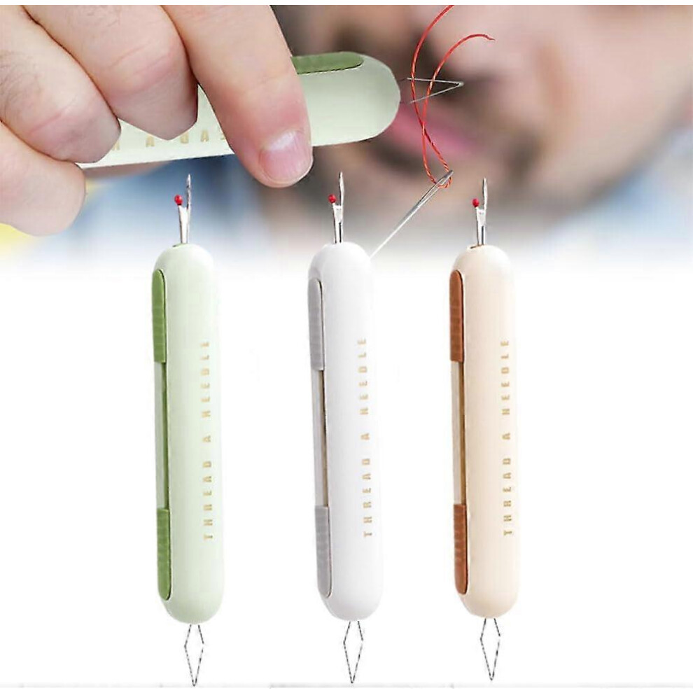 2 in 1 Needle Threader Seam Ripper, 2024 New Stretchable Sewing Tool Seam Kit, Easy to Use Needle Threading Seam Rippers for Elderly and Sewing Enthus