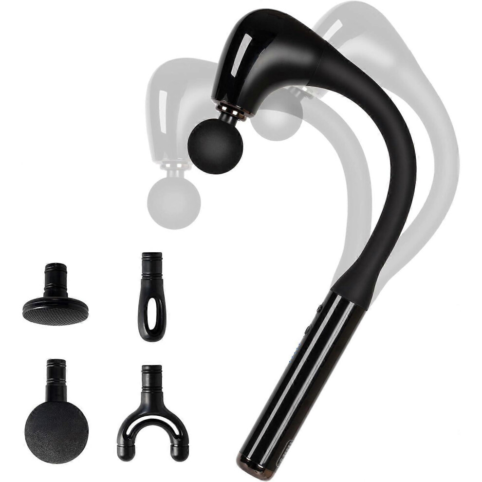 Massage Gun Curved Extension Handle,16MM Massage Gun Deep Tissue,Portable Electric Massager for Muscles/Neck/Shoulders/Waist/Legs  for Pain Relief