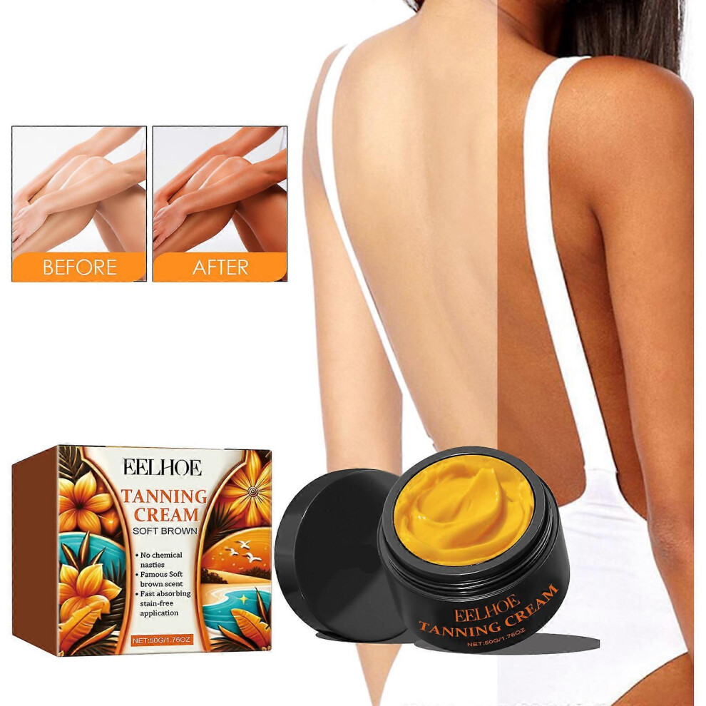 (2 Pcs) Tanning Accelerator Cream Tanning Gel, Brown Tanning Gel,Soft Brown Intensive Tanning Luxe Gel,Tanning Cream for Sunbeds & Outdoor Sun