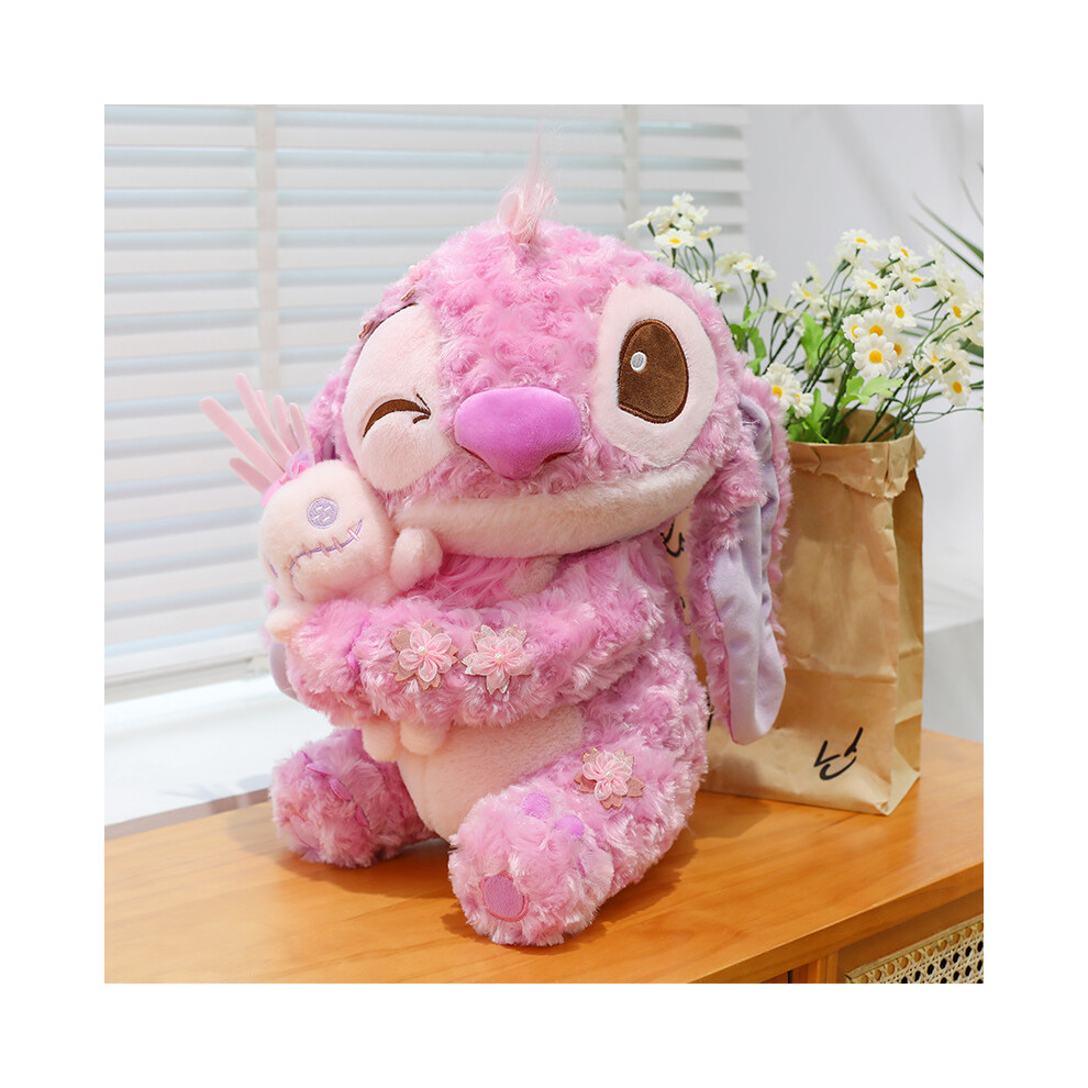 (45cm) Rose Stitch Pink Plush Toy Stuffed Animal Doll Cartoon Decoration Kids Gift-image-OPC-PGJ6FDZ-NEW
