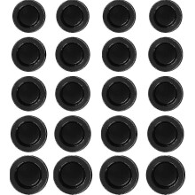 20 Pieces Black Rubber Saving Box Plug Piggy Bank Plug Rubber Piggy Bank Stopper Cover Rubber Round Plug (5 Sizes)
