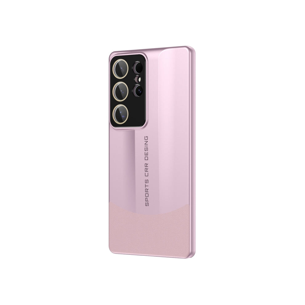 Photos - Case  Vegetarian Leather Series Skin Feel Full Coverage Samsung Galaxy Phone (Pink, For Samsung Galaxy S25 Ultra 5G)