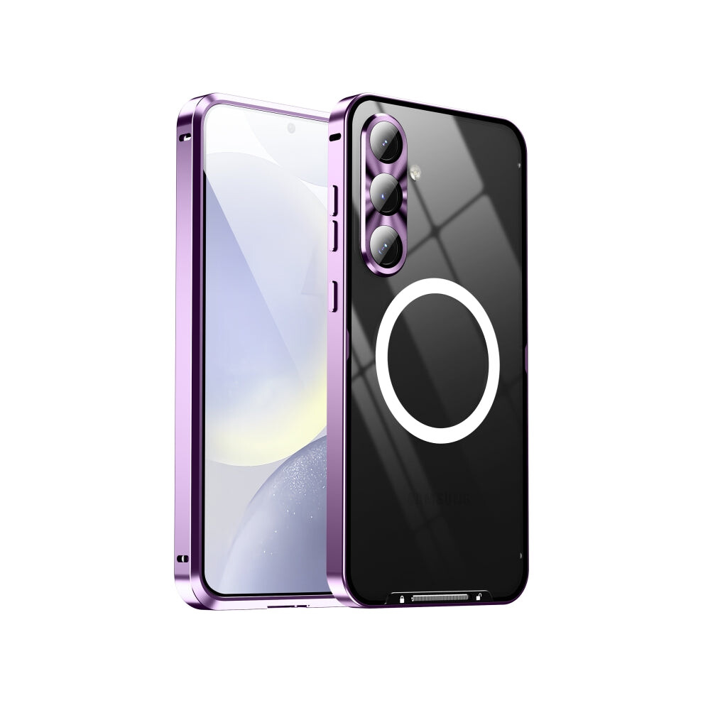 (, For Samsung Galaxy S24 Fe 5G) Magsafe Magnetic Frosted Metal Samsung Galaxy Phone Case Purple 54813052