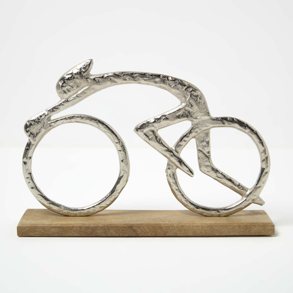 Homescapes Decorative Aluminium Cyclist Ornament