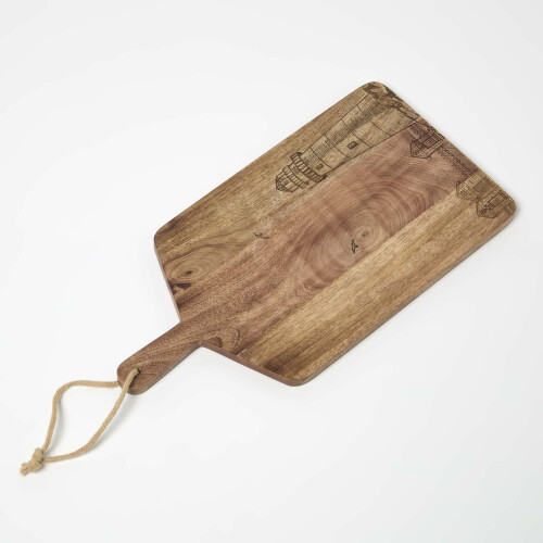 Homescapes Homescapes Etched Beach Mango Wood Chopping Board 1
