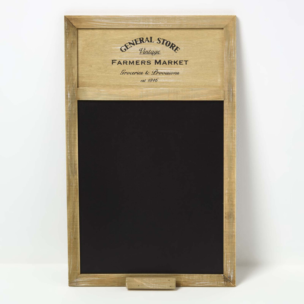 Homescapes Black General Store Chalk Board Planner