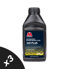Millers Oils DOT 4 Brake Fluid Motorsport Racing 320 SAE J1704 3x500ml