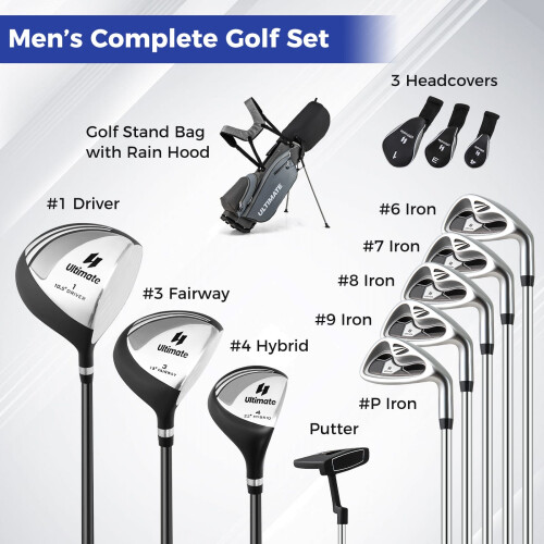 Casart Men's Complete Golf Clubs Package Set 10 Pieces 2