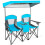 Casart Double Sunshade Folding Chairs Outdoor 2-person Chairs 1
