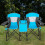 Casart Double Sunshade Folding Chairs Outdoor 2-person Chairs 5