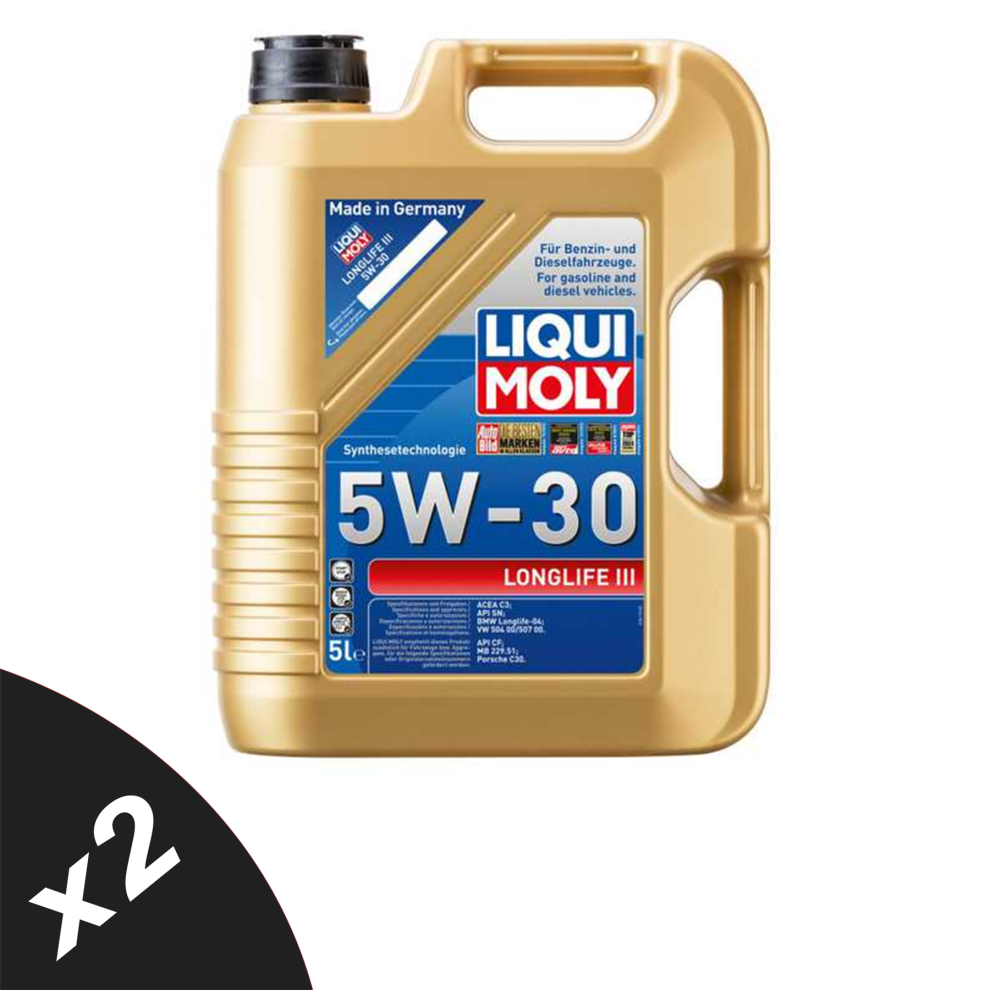 Liqui Moly Longlife Iii 5W30 Fully Synthetic Engine Oil Acea C3 Api Sn 2X5l 5056820532424
