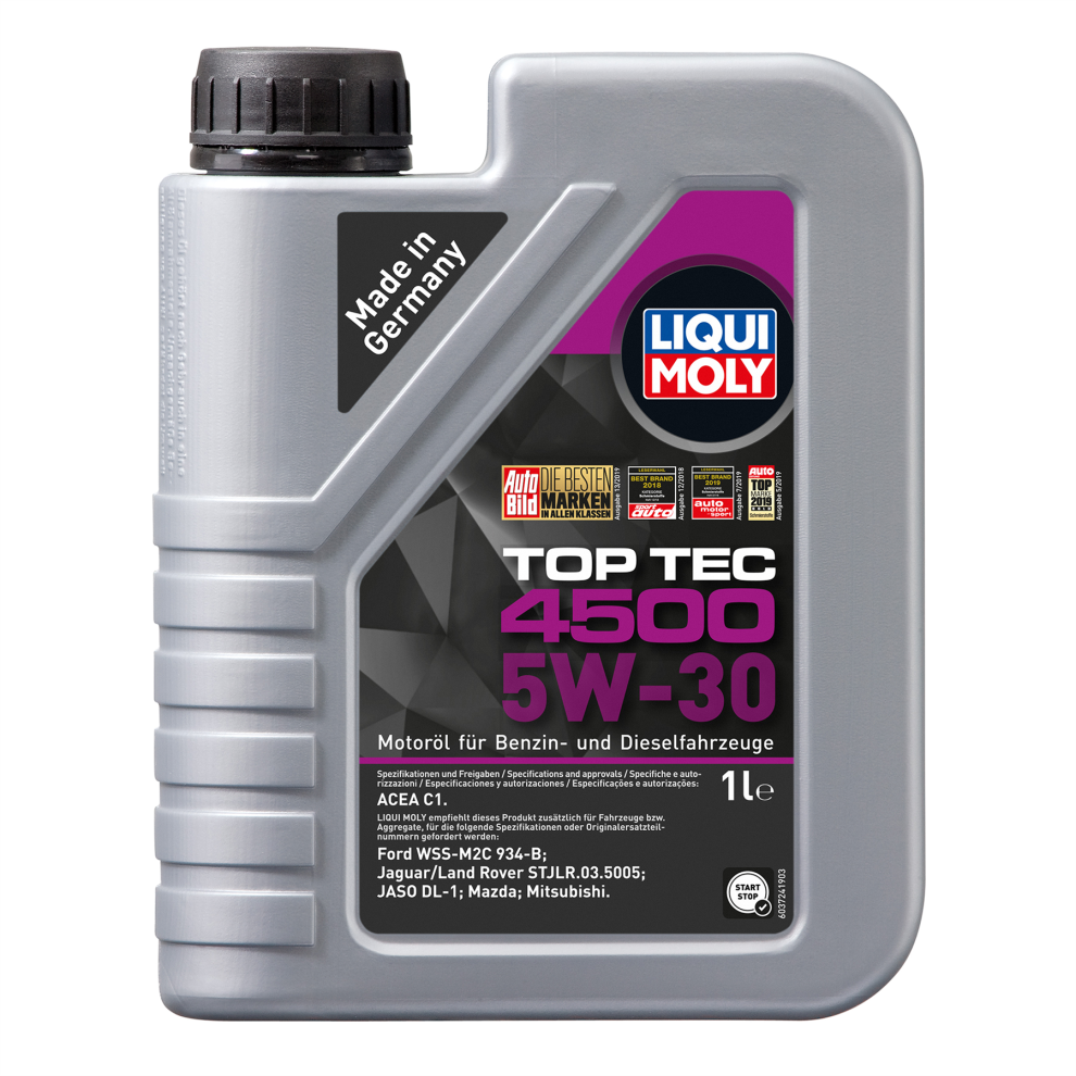 Liqui Moly 5W30 Top Tec 4500 Engine Oil Acea C1 Stjlr.03.5005 For Land Rover 1L 4100420023170