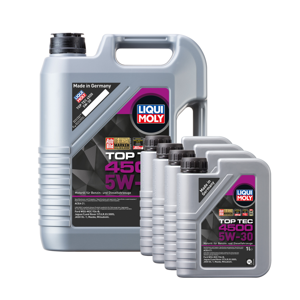 Liqui Moly 5W30 Top Tec 4500 Engine Oil Acea C1 Stjlr.03.5005 9L 5056820568881