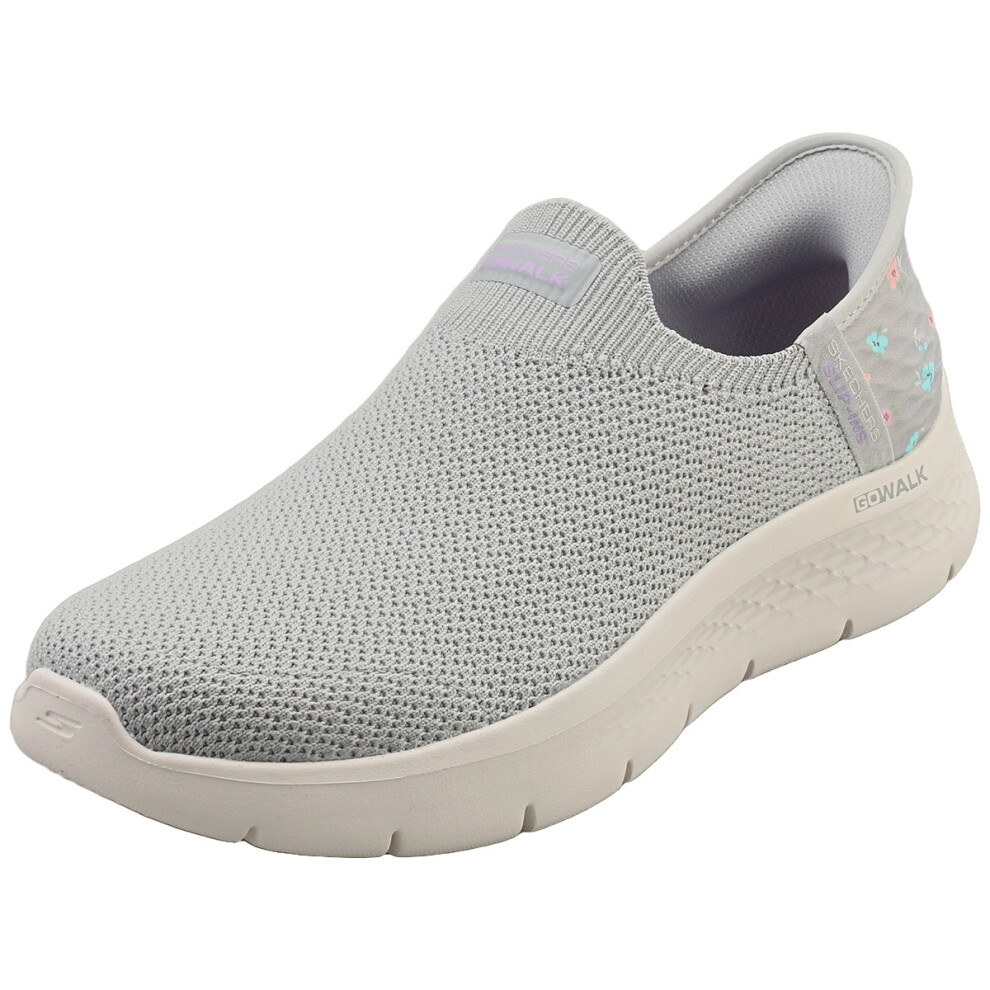 Skechers (5) Slip-Ins Go Walk Flex Womens Slip On Trainers In Grey Lavender