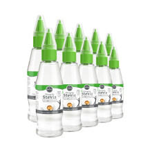 10 x borchers Stevia dolcezza liquida, dolcezza da tavola, glicosidi steviolici, per bevande e cibo, alternativa allo zucchero 125 ml