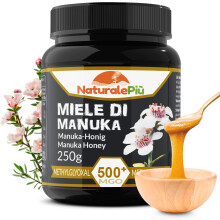 Miele di Manuka Grezzo 500+ MGO Nuova Zelanda - Mono floreale e Ideale per la Cura delle Ferite - T?, Cereali e Prodotti da Forno - Miele Balsamico Pu
