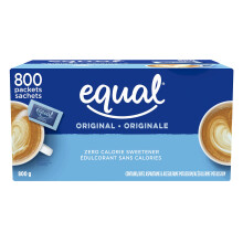 EQUAL 0 Calorie Sweetener, Sugar Substitute, Zero Calorie Sugar Free Sweetener Packets, Sugar Alternative, 800 Count