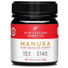 New Zealand Honey Co. Miele di Manuka MGO 514+ / UMF 15+ | Attivo e lordo | Prodotto in Nuova Zelanda | 250g