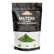 NaturaleBio T? Verde Matcha Biologico in Polvere. Grado Cerimoniale A, 100g. Prodotto in Giappone, Uji, Kyoto. Ideale con latte o per la Cerimonia del
