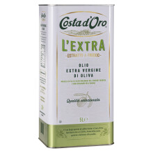 Costa d?Oro ? L?Extra . Olio Extravergine di oliva estratto a freddo. Sapore equilibrato, adatto a tutte le ricette e come condimento per insalate. La
