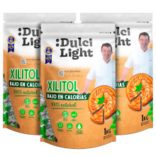 Dulcilight Xilitolo di Betulla Zero Calorie 3Kg - Dolcificante Xylitol Granulato Sapore 100% Naturale | Senza Glutine Keto Vegan Non OGM | Non Cambia