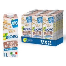 BJORG Bevanda di Avena Integrale, Bevanda Vegetale, Basso Contenuto di Grassi, Fonte di Fibre, Ottimale per Cappuccino, Senza Zuccheri Aggiunti, Gusto