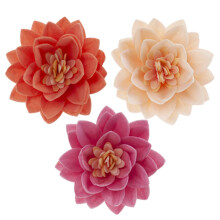 Dekora - Fiori per Torte - Fiore di Loto 3 Colori - Decorazioni Torta Compleanno - 7cm di Diametro