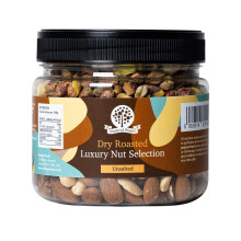 Nutural World - Selezione di noci di lusso tostate intere a secco, mix di mandorle, anacardi, macadamia, noci pecan e pistacchi - SENZA OLIO - SENZA S