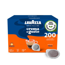 Lavazza, Cialde Crema e Gusto Forte, Caff? in Cialde, 4 Pack da 50 Cialde, per un Espresso Forte e Pieno, con Note Aromatiche di Legno e Tabacco, Arab