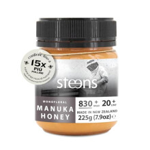 Steens Miele di Manuka - MGO 830+ - Puro Miele Manuka grezzo 100% certificato UMF 20+ - Invasettato e sigillato in Nuova Zelanda - Manuka Honey - 225