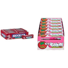 Brooklyn Cinnamon Gomme da Masticare, Gusto Cannella, Confezione da 20 Stick da 9 Lastrine Monopezzi & Big Babol Panna e Fragola Chewing Gum Morbido c