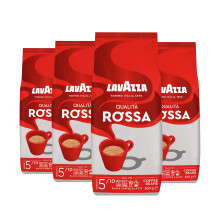 Lavazza, Qualit? Rossa, Caff? in Grani, con Note Aromatiche di Cioccolato e Frutta Secca, Arabica e Robusta, Intensit? 5/10, Tostatura Media, 4 Confez
