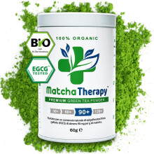 MatchaTherapy 90+ | T? Matcha 100% Biologico | 60g | Almeno 90 mg/g di contenuto di catechina EGCG testato | Migliora sistema immunitario & livello di