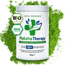 MatchaTherapy 60+ | T? Matcha 100% Biologico | 60g | Almeno 60 mg/g di contenuto di catechina EGCG testato | Migliora sistema immunitario & livello di