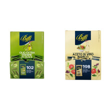 Biffi Olio Extra Vergine di Oliva monodose 102 bustine monoporzione da 10 ml & Aceto di Vino Bianco monodose 198 bustine monoporzione da 5 ml