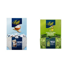 Biffi Sale Fino Iodato Alimentare monodose 500 bustine monoporzione da 1 g & Olio Extra Vergine di Oliva monodose 102 bustine monoporzione da 10 ml