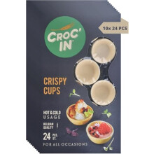 CROC'IN - Coppette Commestibili da Riempire Neutro - Base per Pasticceria o Aperitivi - Finger Food - Artigianali e Vegane - Ideali per Catering e Ris