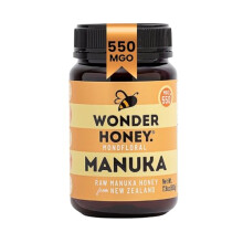 Wonder Honey Miele di Manuka Grezzo Certificato MGO 550+ (15+) Non pastorizzato, Tracciabile, Non OGM, Senza pesticidi, Confezionato in Nuova Zelanda,