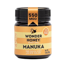 Wonder Honey Miele di Manuka Grezzo Certificato MGO 550+ (15+) Non pastorizzato, Tracciabile, Non OGM, Senza pesticidi, Confezionato in Nuova Zelanda,