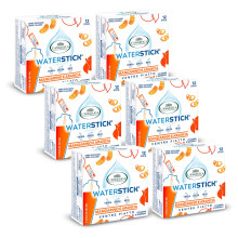 L'Angelica, Waterstick Ventre Piatto, 6 astucci da 12 Stick Aroma per Acqua Senza Zucchero, Gusto Mandarino e Arancia, Ideale contro Stanchezza e Affa