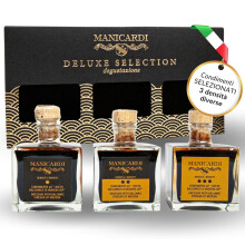 MANICARDI Set di 3 Condimenti all'Aceto Balsamico di Modena IGP - Selezionati con Tre Differenti Gradi di Densit? - Prodotto in Italia, da 100 ml cias