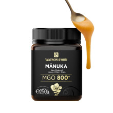 Miele Manuka MGO 800+ (250g) Watson & Son - Puro grezzo 100% certificato - Invasettato e sigillato in Nuova Zelanda - Manuka Honey