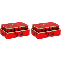 Coca-Cola Zero Zuccheri Zero Caffeina, Tutto il Gusto della Formula Coca-Cola Senza Calorie e Senza Caffeina, Lattina 100% riciclabile - 24 Lattine da