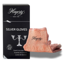 Hagerty Silver Gloves Guantes impregnados en seco para la limpieza de plata con protecci?n contra el ?xido 1 par I Guantes de pulir de algod?n I Pr?ct