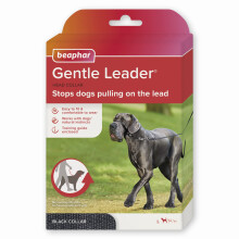 Beaphar Gentle Leader - Collar Adiestramiento - Anti Tirones de Correa - Efecto inmediato - Avalado por adiestradores - Perro Grande - Negro