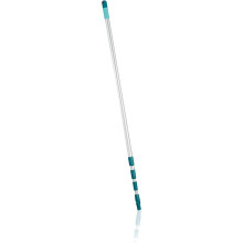 Leifheit Palo de acero, palo telesc?pico de 130 a 400 cm con conexi?n Click System, palo extensible de limpieza con cabezal antideslizamiento